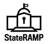 A black and white image of the state ramp logo.